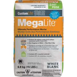 CUSTOM CMLMW15 Mortar, White, Powder, 15 lb Bag