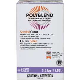 CUSTOM Polyblend CPBG3827-4 Sanded Grout, Powder, Bone, 7 lb Box