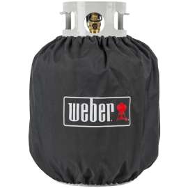 Weber 7137 Tank Cover, 13.9 in L, 13.9 in W, 16-1/2 in H, Polyester, Black