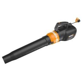 WORX WG519 Electric Leaf Blower, 7.5 A, 120 V, 2-Speed, 360, 450 cfm Air, Black/Orange