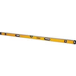DeWALT DWHT43079 Box Beam Level, 78 in L, 3-Vial, Magnetic, Aluminum, Black/Yellow