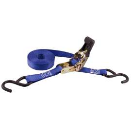 Erickson Professional 31415 Tie-Down Strap, 1 in W, 15 ft L, Blue, 400 lb Working Load, S-Hook End