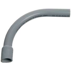 Carlon UA9ADB-CTN Conduit Elbow, 90 deg Angle, PVC, Gray