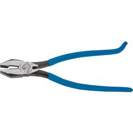 KLEIN TOOLS D2000-7CST Ironworker's Plier, 9-1/4 in OAL, Blue Handle, Hook Bend Handle, 1.156 in W Jaw, 1.281 in L Jaw