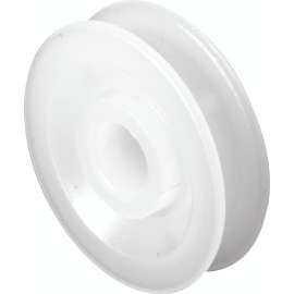 Prime-Line B 552 Door Roller, 1 in Dia Roller, 9/32 in W Roller, Nylon, White, 2-Roller, Bottom Mounting
