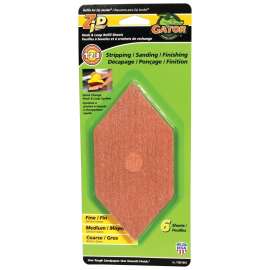Gator Zip 7187-012 Refill Sheet, 6 in L, 3 in W, Extra Fine, Fine, Medium, 80 Grit, Aluminum Oxide Abrasive