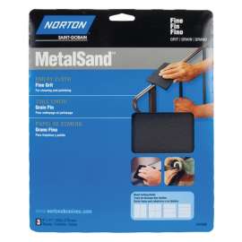 NORTON MetalSand 07660747805 Sanding Sheet, 11 in L, 9 in W, Fine, Emery Abrasive, Cloth Backing