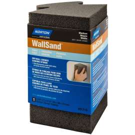 NORTON WallSand 07660701715 Drywall Sanding Sponge, 7 in L, 4-1/2 in W, 3-3/4 in Thick, Medium Grade