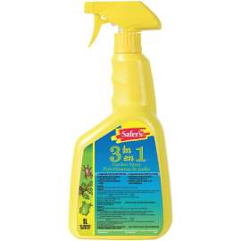 Safer 49-5470CAN 3-in-1 Garden Spray, Liquid, Spray Application, 1 L