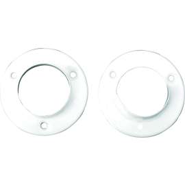 John Sterling Closet-Pro BC-0039-WT Closet Pole Socket, Steel, White, Powder-Coated