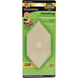 Gator Zip 7211 Refill Sheet, 6 in L, 3 in W, Extra Fine, 220 Grit, Aluminum Oxide Abrasive