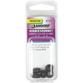 Jandorf 61512 Grommet, Rubber, Black, 7/32 in Thick Panel