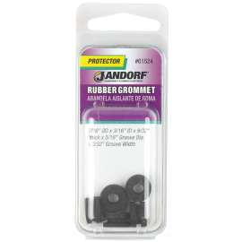 Jandorf 61524 Grommet, Rubber, Black, 9/32 in Thick Panel