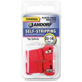 Jandorf 60802 Terminal, 22 to 16 AWG Wire, Plastic Insulation, Red