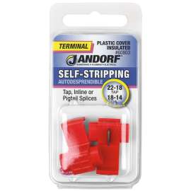 Jandorf 60803 Terminal, 22 to 18 AWG Wire, Plastic Insulation, Copper Contact, Red