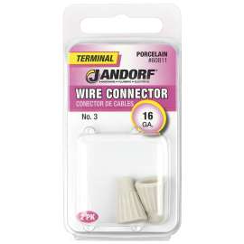 Jandorf 60811 Wire Connector, 16 ga Wire, White