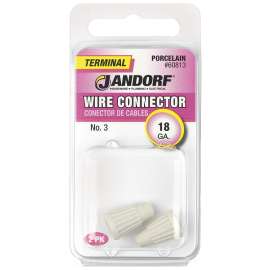 Jandorf 60813 Wire Connector, 18 ga Wire, White