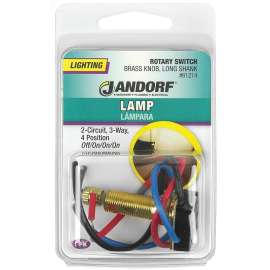 Jandorf 61214 Double Circuit Rotary Switch, 3 A, 125 V, Brass