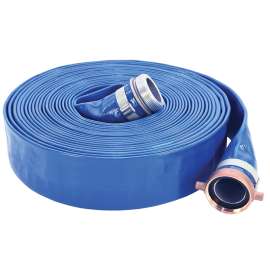 ABBOTT RUBBER 1148-1500-50-NPSH Discharge Hose, 1-1/2 in ID, 50 ft L, Male x Female NPSH, PVC, Blue