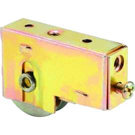 Prime-Line D 1537 Roller Assembly, 1-1/2 in Dia Roller, 5/16 in W Roller, Steel, 1-Roller, Plain Back Mounting