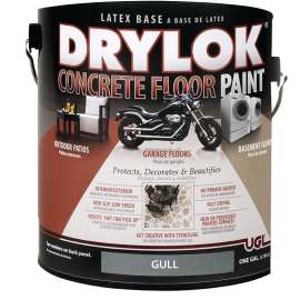 UGL 21313 Floor Paint, Flat, Gull, 1 gal Can