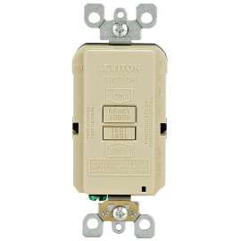 Leviton 001-GFRBF-00I GFCI Receptacle, 125 V, 20 A, NEMA: NEMA WD-6