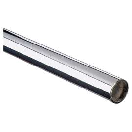 Knape & Vogt 750 750 5 120 Closet Rod, 1-5/32 in ID x 1-5/16 in OD Dia, 120 in L, Steel, Chrome