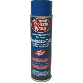 Protecto Wrap Protecto-Tak 9BF24/85100 Spray Adhesive, Mild Solvent, White, 13 oz Aerosol Can