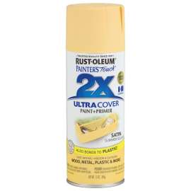 RUST-OLEUM PAINTER'S Touch 249064 Satin Spray Paint, Satin, Summer Squash, 12 oz, Aerosol Can