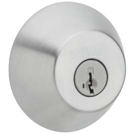 Weiser GD9471 X26D SMT M Deadbolt, 2 Grade, Satin Chrome, 2-3/8 to 2-3/4 in Backset, 1-3/8 to 1-3/4 in Thick Door