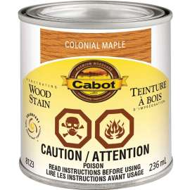 Cabot 8100 8123C Penetrating Wood Stain, Colonial Maple, Liquid, 214 mL