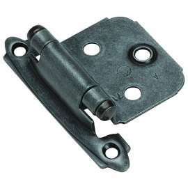 Amerock BP7139WI Hinge, 120 deg Hinge Opening, Self-Closing Close, Wrought Iron