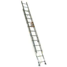 WERNER D1224-2 Extension Ladder, 23 ft H Reach, 225 lb, Aluminum