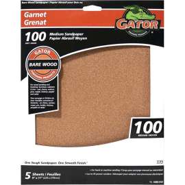 Gator 4463-012 Sandpaper, 11 in L, 9 in W, Medium, 100 Grit