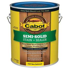Cabot 140.0017417.007 Deck and Siding Stain, New Redwood, Liquid, 1 gal