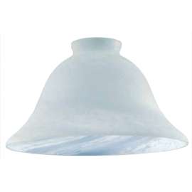 Westinghouse 8133300 Light Shade, Wide Bell, Glass, White