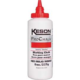 KESON PROCHALK Series 8R Marking Chalk Refill, Red, Permanent