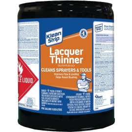 Klean Strip CML170 Lacquer Thinner, Liquid, Free, Clear, Water White, 5 gal, Can