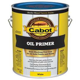 Cabot Problem-Solver 140.0008511.007 Exterior Primer, Flat, White, 1 gal