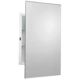 Zenith EMM1027 Medicine Cabinet, 16 in OAW, 4-1/2 in OAD, 26 in OAH, Steel, 2-Shelf