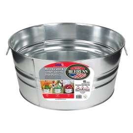 Behrens 2S Wash Tub, 15 gal Capacity, Galvanized Steel