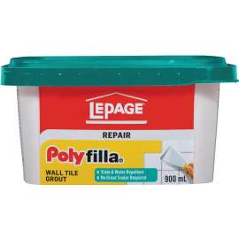 LePage Polyfilla 1256124 Wall Tile Grout, Solid, Off-White, 900 mL Tub