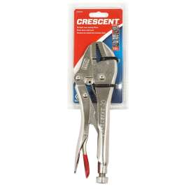 Crescent C10SVN/C10SV Locking Plier, 1-7/8 in Jaw Opening, Straight Jaw, Nickel Jaw, Non-Slip Grip Handle
