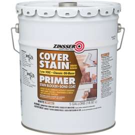 ZINSSER 271450 Primer, Flat, White, 5 gal, Pail