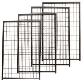 Stephens Pipe & Steel RSHBK11-11800 Dog Kennel Panel, 2-1/2 ft OAW, 4 ft OAH, Powder-Coated, Black