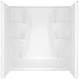 DELTA Classic 400 Series 40104 Shower Wall Set, 63 in L, 60 in W, 73.63 in H, Acrylic, High-Gloss, White