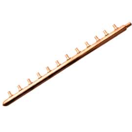 Waterline 1411912 Manifold, 1-Inlet, 3/4 in Inlet, 12-Outlet, 1/2 in Outlet, Copper