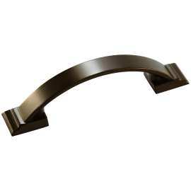 Amerock Candler Series BP29349CBZ Cabinet Pull, 4-3/8 in L Handle, 3/4 in H Handle, 1-1/8 in Projection, Zinc, Bronze