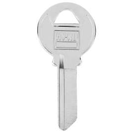 HY-KO 11010IH3 Key Blank, Brass, Nickel-Plated, For: Independent/Ilco IH3 Door Locks