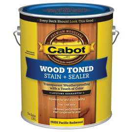 Cabot 19200 Series 140.0019205.007 Exterior Stain, Wood Toned, Pacific Redwood, Liquid, 1 gal, Can